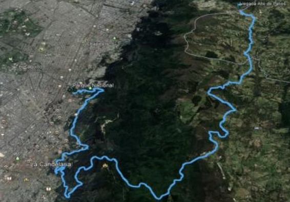 Mapa de la ruta segura Vía Guadalupe 