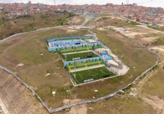 Vista aérea del parque Altos de la Estancia