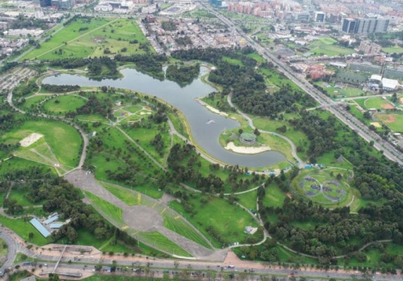 Vista aérea de parque