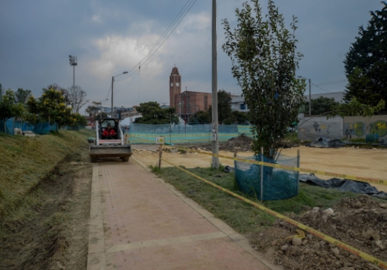Obras en el parque Olaya