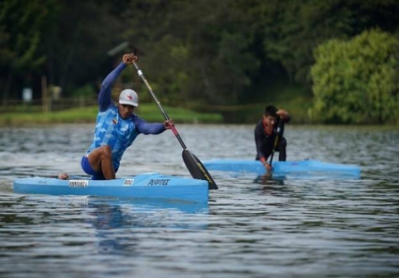 Alejandro Rodríguez ganó dos medallas de oro en canotaje. Foto IDRD/Andrés ROT. 