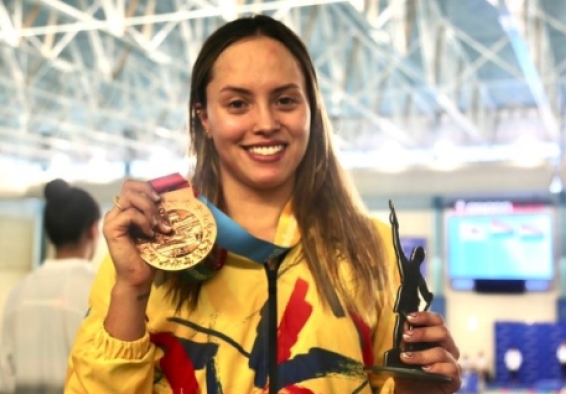 Paula Aguirre ganó tres medallas en los Juegos Mundiales. Foto: cortesía COC.