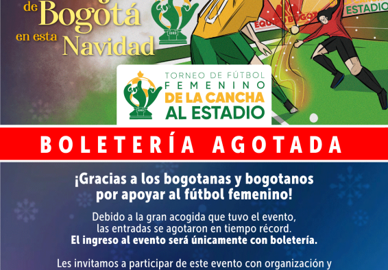 Final del torneo de fútbol femenino De la cancha al estadio, 18 de diciembre 7:00 p.m.