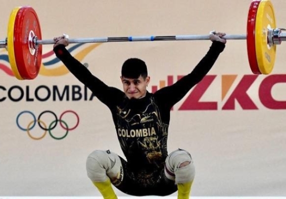 Miguel Ángel Suárez obtuvo medalla de bronce en envión 55 kgs en el Mundial de Pesas, cuarta medalla para Colombia. Foto cortesía IWF.
