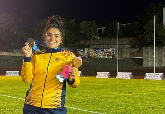Laura Valentina Álvarez, oro en rugby 7 con Colombia en los Centroamericanos. Foto IDRD.