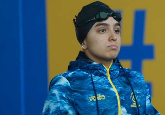 SaraVargas ganó su primera medalla de oro en paranatación. Foto IDRD.