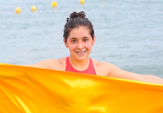 Laura Saavedra ganó el primer oro para Bogotá y para Colombia en los Juegos. Foto cortesía COC.