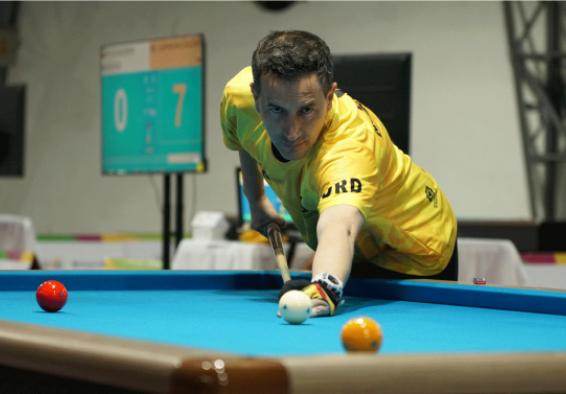 Jaime Carrasco ganó en billar el primer oro bogotano en los Juegos. Foto IDRD.