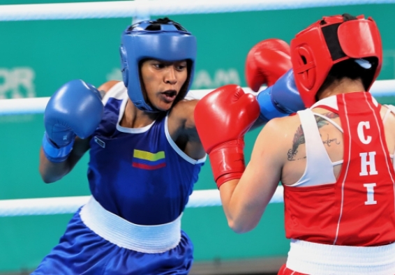 Valeria Arboleda llegó a las semifinales del campeonato Mundial de Boxeo en los 57 kgs. Foto cortesía COC. 