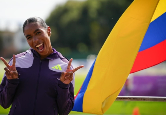Sexta en el escalafón mundial de salto largo, Natalia Linares, del Equipo Bogotá, se estrena este sábado en la Liga Diamante de Atletismo en la parada de Shangai, China. Foto IDRD.