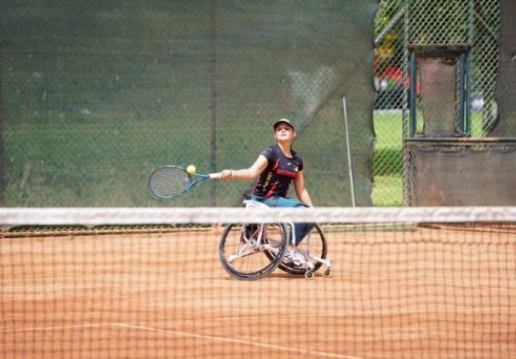 Paula Michelle López está en el Mundial de Tenis en silla de ruedas por equipos en Estados Unidos. Foto IDRD.