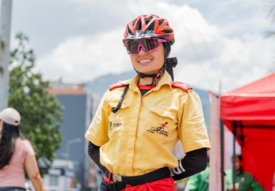 Guardiana de Ciclovía en la Ciclovía