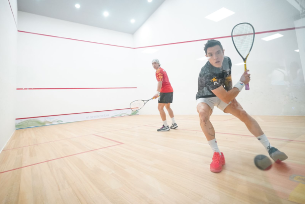 Miguel Angel disputa el oro en squash. Foto IDRD.