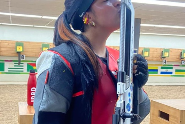 Gran nivel de Valentina Reyes en el polígono de Nilo. (Foto MinDeporte)