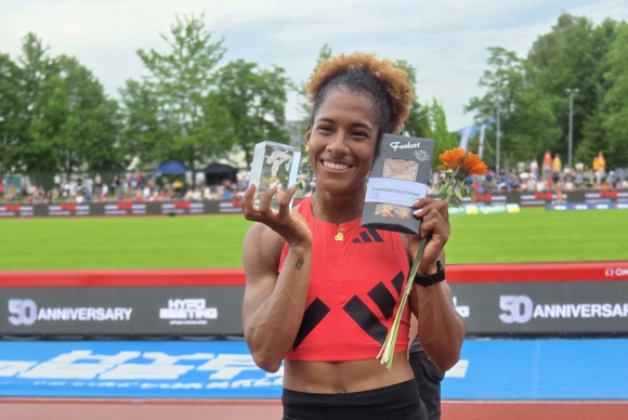 Martha Valeria Araujo es la reina del heptatlon en Suramérica. Foto IDRD.