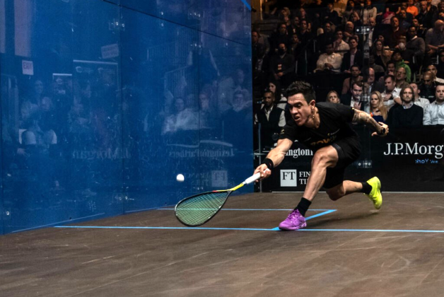 Miguel Ángel Rodríguez, de squash, busca otra medalla –su tercera individual- en los World Games en China, de los que se despide en esta ocasión. Foto cortesía PSA.
