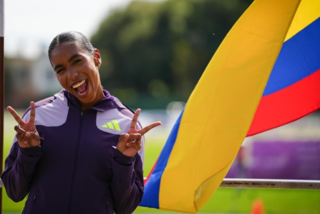 Sexta en el escalafón mundial de salto largo, Natalia Linares, del Equipo Bogotá, se estrena este sábado en la Liga Diamante de Atletismo en la parada de Shangai, China. Foto IDRD.