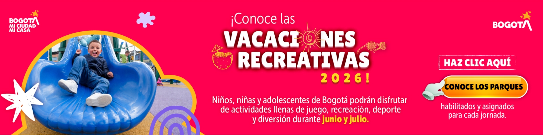 Vacaciones Recreativas Junio y Julio de 2026