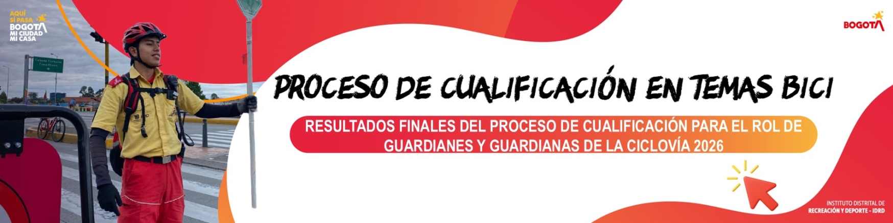 Resultados finales del proceso de cualificación Guardianes de la Ciclovía