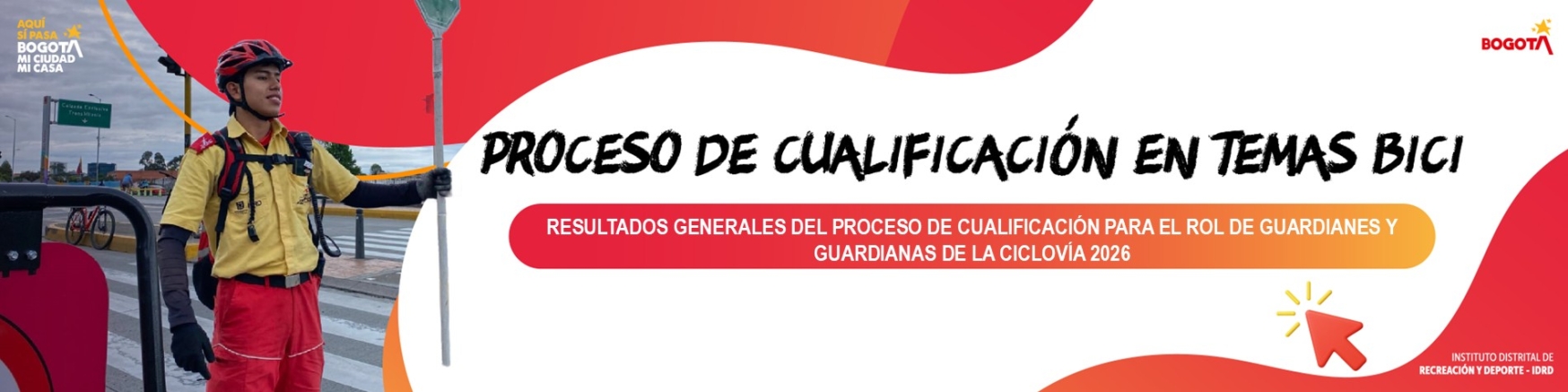 Resultados generales del proceso de cualificación Guardianes de la Ciclovía