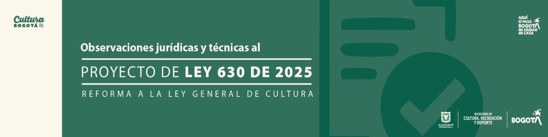Cultura: Observaciones jurídicas y técnicas al Proyecto de Ley 630 de 2025