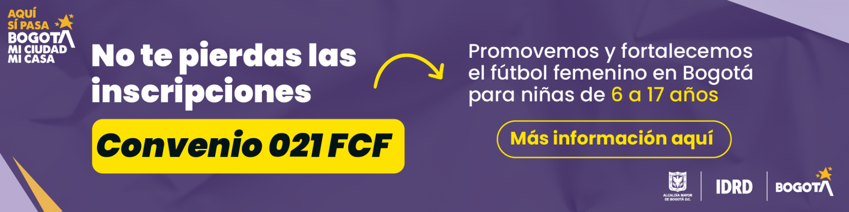 Inscripciones Convenio FCF - IDRD