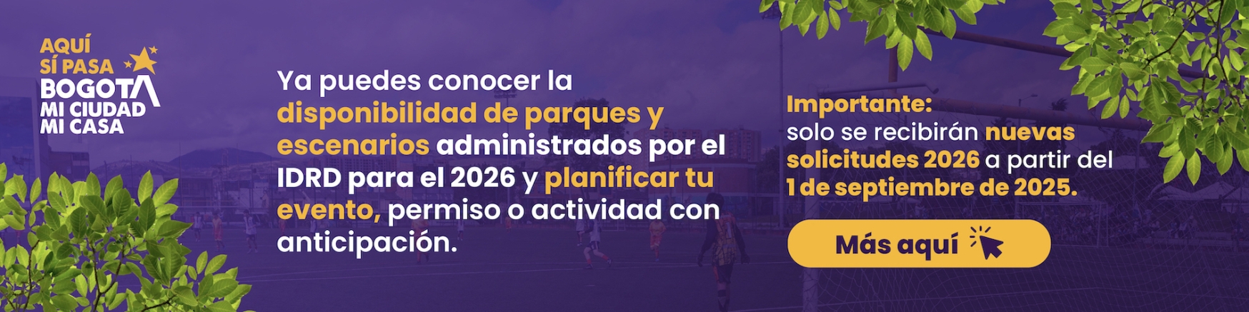 Disponibilidad de parques y escenarios PAE