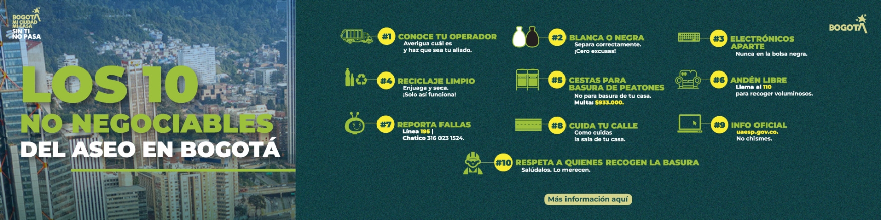 Esquema de aseo en Bogotá