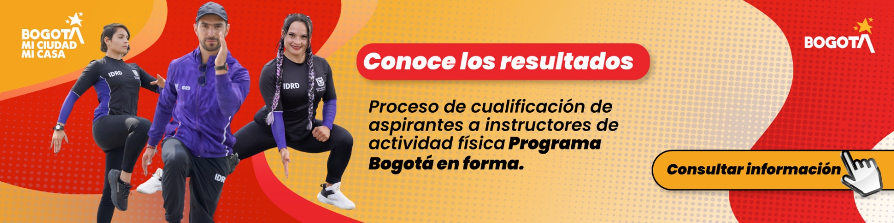 Resultados finales proceso de Cualificación Instructores de Actividad Física