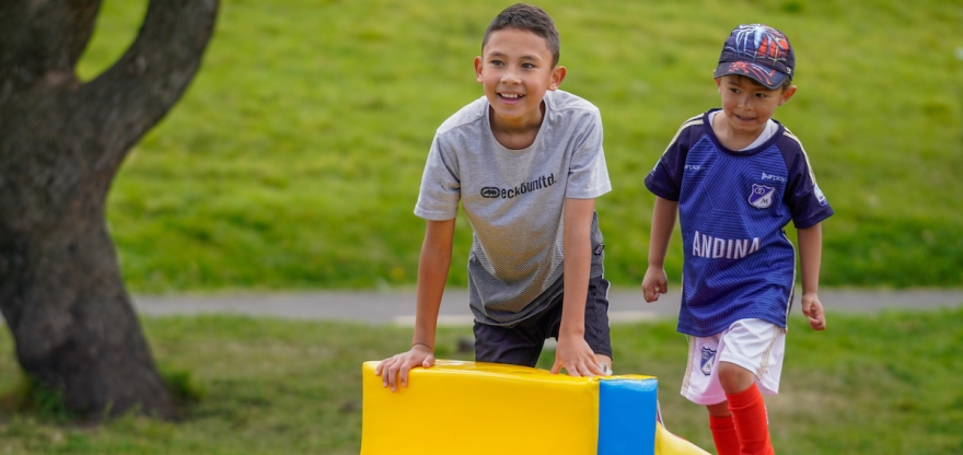 Niños en actividad recreativa