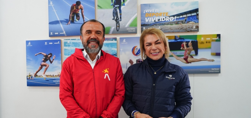 Director del IDRD con la ministra del Deporte
