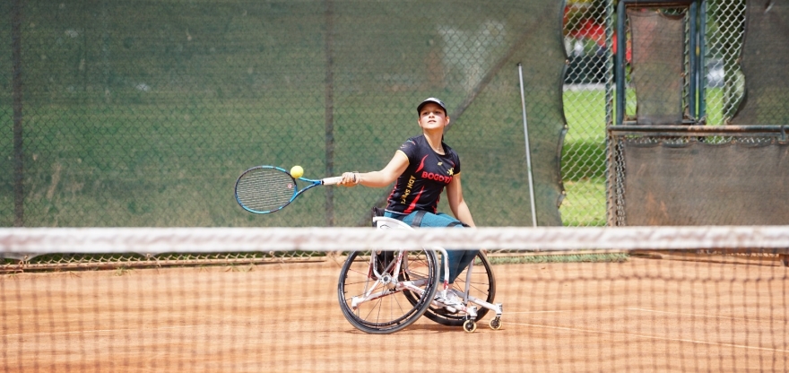 Paula Michelle López está en el Mundial de Tenis en silla de ruedas por equipos en Estados Unidos. Foto IDRD.
