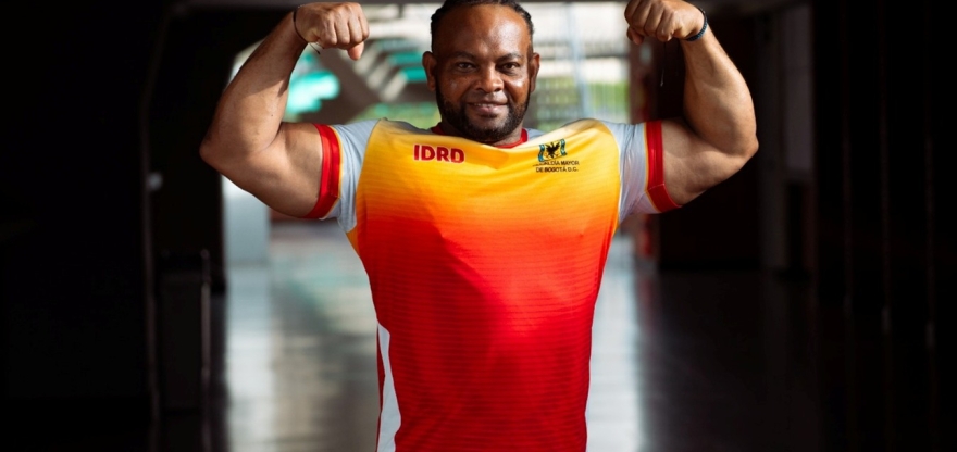 Fabio Torres Silva, ícono del parapowerlifting del Equipo Bogotá y de Colombia, estará en el Campeonato Panamericano en Ciudad de México. Foto archivo IDRD.