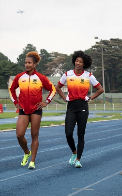 Martha Valeria Araújo (izq.) y María Fernanda Murillo, corren en Europa este fin de semana. Foto IDRD.