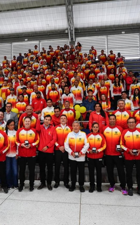 Los entrenadores del Equipo Bogotá tuvieron la celebración de su día en el Palacio de los Deportes. Foto IDRD.