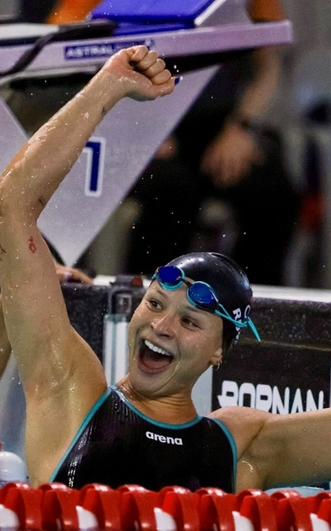 Sirena Rowe cerró la natación de carreras con medalla de plata en los 50 metros libre. Foto cortesía COC/FECNA.
