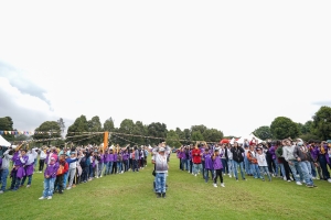 Actividad de campamento en parque