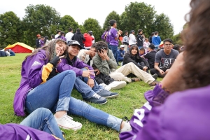 Actividad de campamento en parque