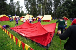 Actividad de campamento en parque