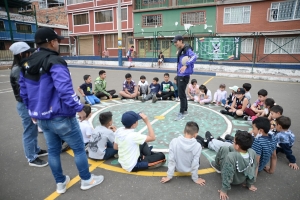 Actividad recreativa en parque