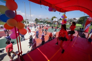 Sesión de actividad física en parque
