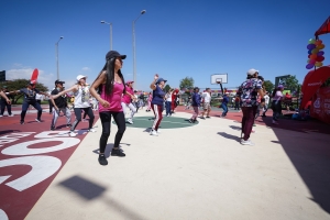 Sesión de actividad física en parque