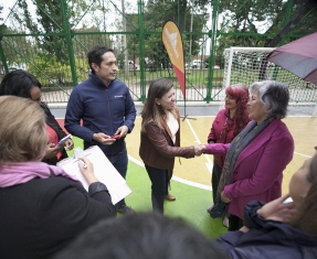 La directora del IDRD con la comunidad