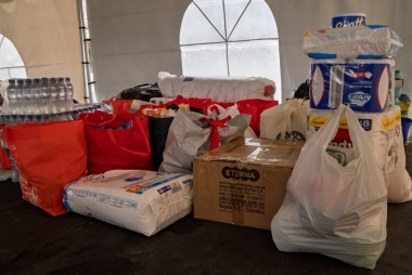 Donaciones durante el evento Récord en Patines: Tren Humano