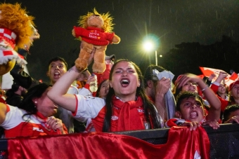 Final del fútbol colombiano en el parque Simón Bolívar