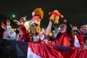 Final del fútbol colombiano en el parque Simón Bolívar