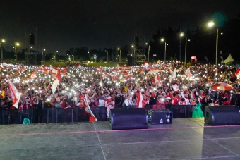 Final del fútbol colombiano en el parque Simón Bolívar