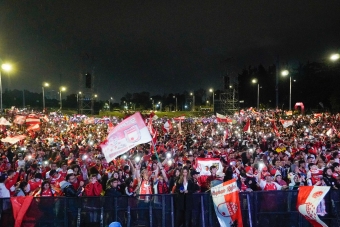 Final del fútbol colombiano en el parque Simón Bolívar