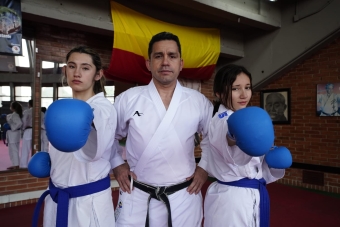 Pablo Ríos entrenando a los jóvenes talentos de Bogotá