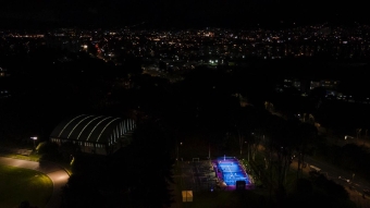 Pista pública de pádel y una cancha de pickleball en el Parque El Salitre
